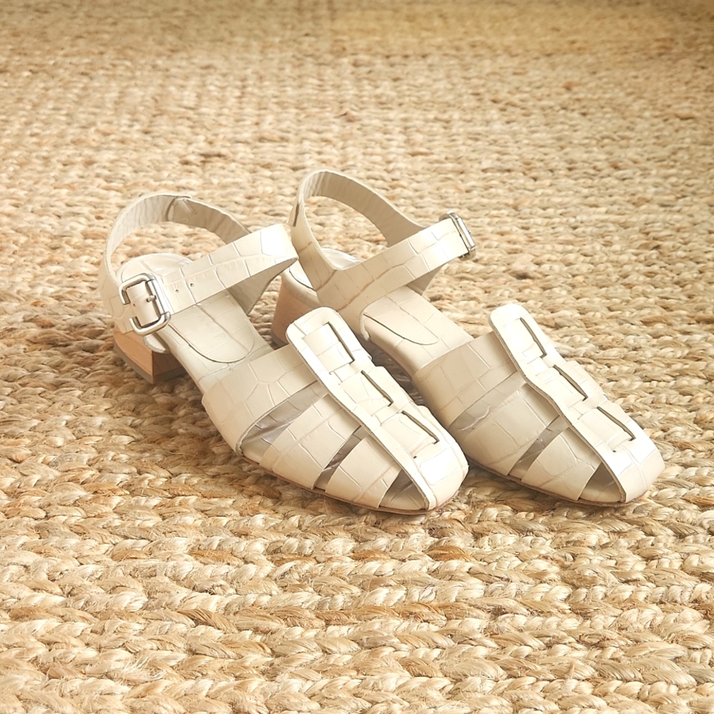 Freda Salvador Hattie Fisherman Slingback Block Heel Sandal